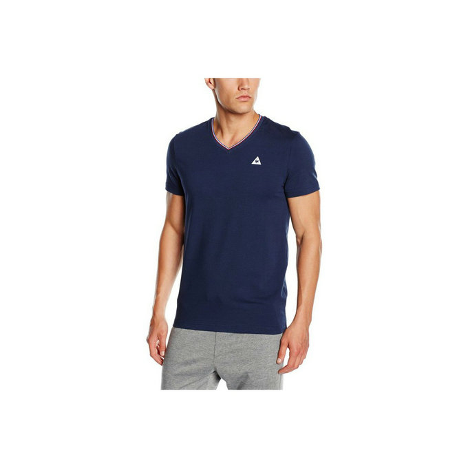 Le Coq Sportif T-Shirt Lauzet Bleu Marine T-Shirts Manches Courtes Homme
